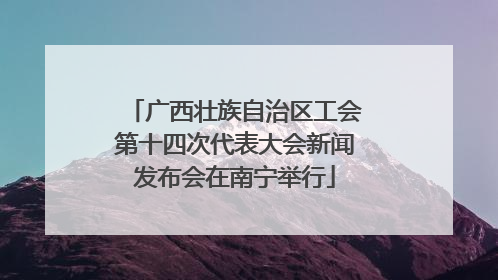 广西壮族自治区工会第十四次代表大会新闻发布会在南宁举行