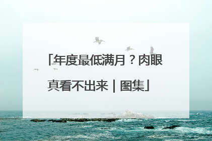 年度最低满月？肉眼真看不出来｜图集