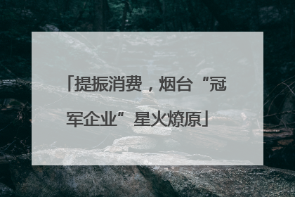 提振消费，烟台“冠军企业”星火燎原