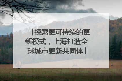 探索更可持续的更新模式，上海打造全球城市更新共同体