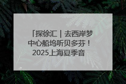 探徐汇｜去西岸梦中心船坞听贝多芬！2025上海夏季音乐节公布节目阵容