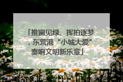推窗见绿、挥拍逐梦，东营港“小城大爱”奏响文明新乐章