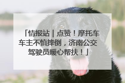 情报站｜点赞！摩托车车主不慎摔倒，济南公交驾驶员暖心帮扶！