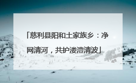 慈利县阳和土家族乡：净网清河，共护溇澧清波