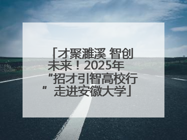 才聚濉溪 智创未来！2025年“招才引智高校行”走进安徽大学