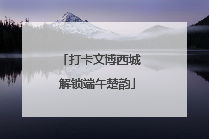 打卡文博西城 解锁端午楚韵