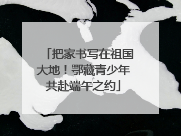 把家书写在祖国大地！鄂藏青少年共赴端午之约