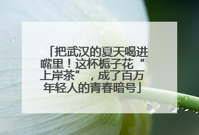 把武汉的夏天喝进嘴里！这杯栀子花“上岸茶”，成了百万年轻人的青春暗号