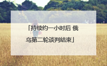 持续约一小时后 俄乌第二轮谈判结束