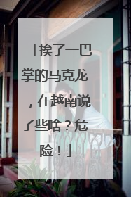 挨了一巴掌的马克龙，在越南说了些啥？危险！