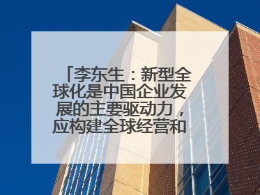 李东生：新型全球化是中国企业发展的主要驱动力，应构建全球经营和供应链体系