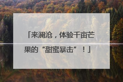 来澜沧，体验千亩芒果的“甜蜜暴击”！