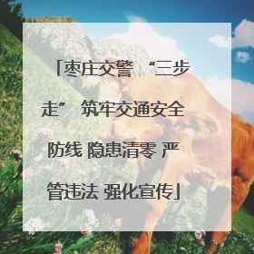 枣庄交警 “三步走” 筑牢交通安全防线 隐患清零 严管违法 强化宣传