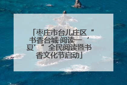 枣庄市台儿庄区“书香台城·阅读一‘夏’”全民阅读暨书香文化节启动