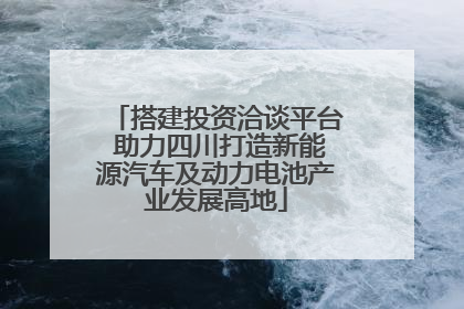 搭建投资洽谈平台 助力四川打造新能源汽车及动力电池产业发展高地
