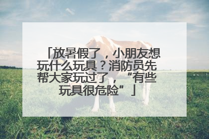 放暑假了，小朋友想玩什么玩具？消防员先帮大家玩过了，“有些玩具很危险”