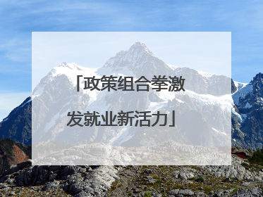 政策组合拳激发就业新活力