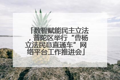 数智赋能民主立法，普陀区举行“曹杨立法民意直通车”网络平台工作推进会