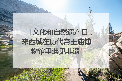 文化和自然遗产日，来西城在历代帝王庙博物馆里遇见非遗