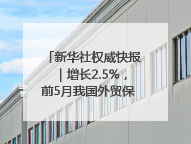 新华社权威快报｜增长2.5%，前5月我国外贸保持较强韧性