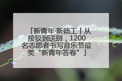 新青年·新德工丨从接驳到送别，1200名志愿者书写音乐节最美“新青年答卷”
