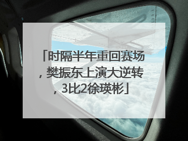 时隔半年重回赛场，樊振东上演大逆转，3比2徐瑛彬