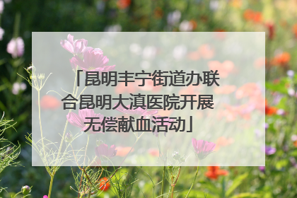 昆明丰宁街道办联合昆明大滇医院开展无偿献血活动