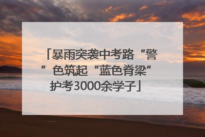 暴雨突袭中考路“警”色筑起“蓝色脊梁”护考3000余学子