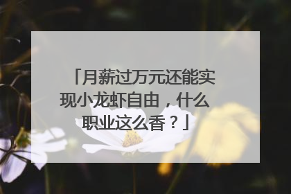 月薪过万元还能实现小龙虾自由，什么职业这么香？