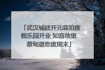武汉城建开元森泊度假乐园开业 知音故里蔡甸邀您度周末