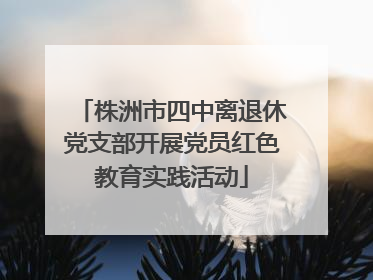 株洲市四中离退休党支部开展党员红色教育实践活动