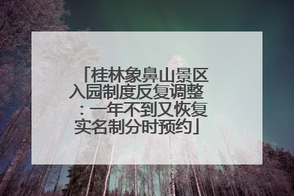 桂林象鼻山景区入园制度反复调整：一年不到又恢复实名制分时预约