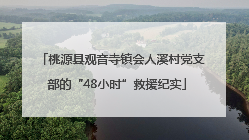 桃源县观音寺镇会人溪村党支部的“48小时”救援纪实