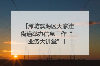 潍坊滨海区大家洼街道举办信息工作“业务大讲堂”