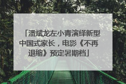 潘斌龙左小青演绎新型中国式家长，电影《不再退缩》预定暑期档