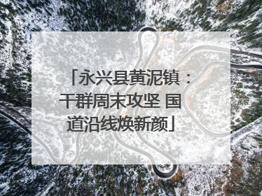 永兴县黄泥镇：干群周末攻坚 国道沿线焕新颜