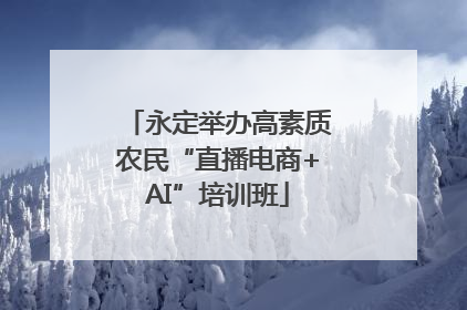 永定举办高素质农民“直播电商+AI”培训班