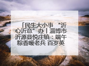 民生大小事 “沂心沂意”办丨淄博市沂源县悦庄镇：端午粽香暖老兵 百岁英雄述峥嵘