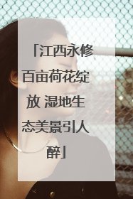 江西永修百亩荷花绽放 湿地生态美景引人醉