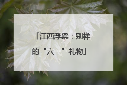 江西浮梁：别样的“六一”礼物