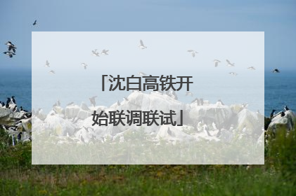 沈白高铁开始联调联试