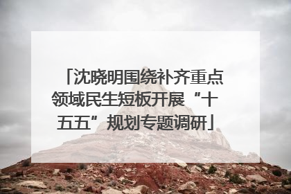 沈晓明围绕补齐重点领域民生短板开展“十五五”规划专题调研