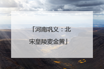 河南巩义：北宋皇陵麦金黄
