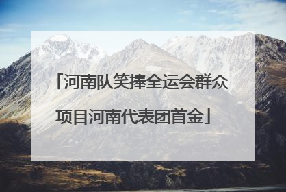 河南队笑捧全运会群众项目河南代表团首金