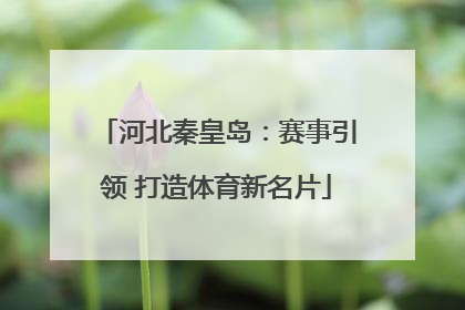 河北秦皇岛：赛事引领 打造体育新名片