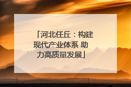 河北任丘：构建现代产业体系 助力高质量发展