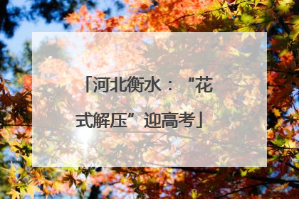 河北衡水：“花式解压”迎高考