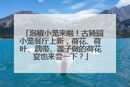 泡椒小笼来啦！古猗园小笼餐厅上新，荷花、荷叶、藕带、莲子做的荷花宴也来尝一下？