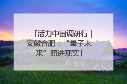 活力中国调研行｜安徽合肥：“量子未来”照进现实
