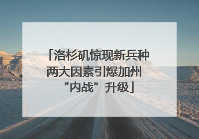 洛杉矶惊现新兵种 两大因素引爆加州“内战”升级